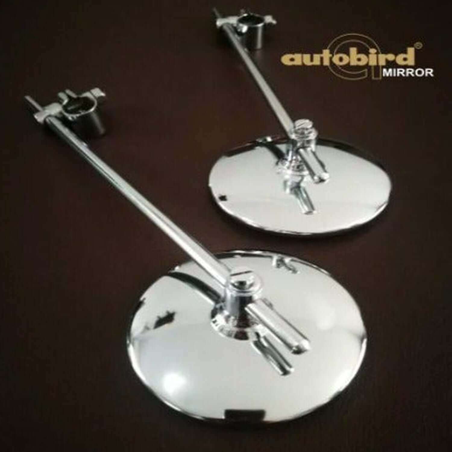 Stylish chrome Autobird rear view mirrors for Royal Enfield bikes in Bangalore