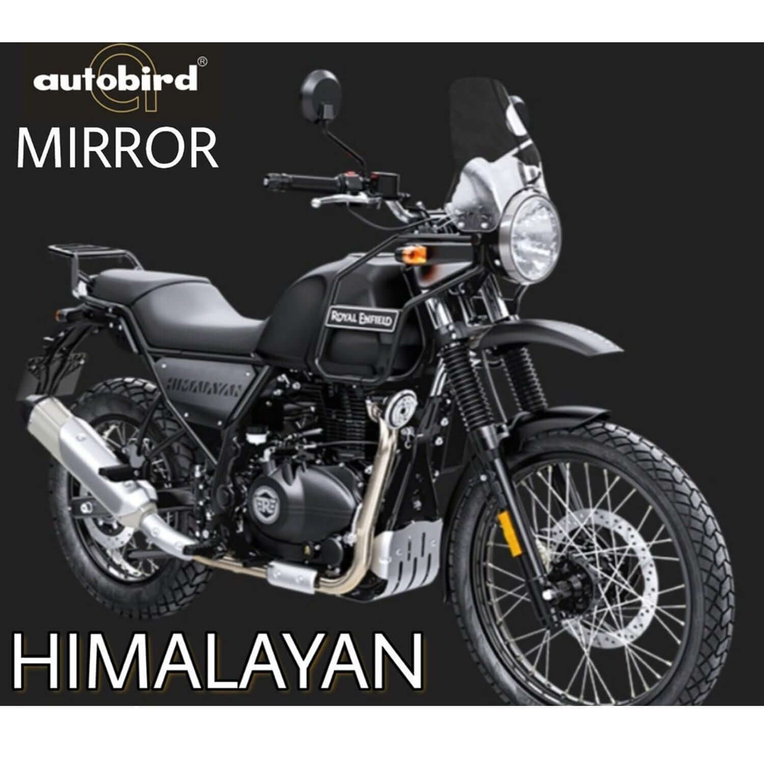 Stylish round Autobird rear view mirrors for Himalayan in Bangalore