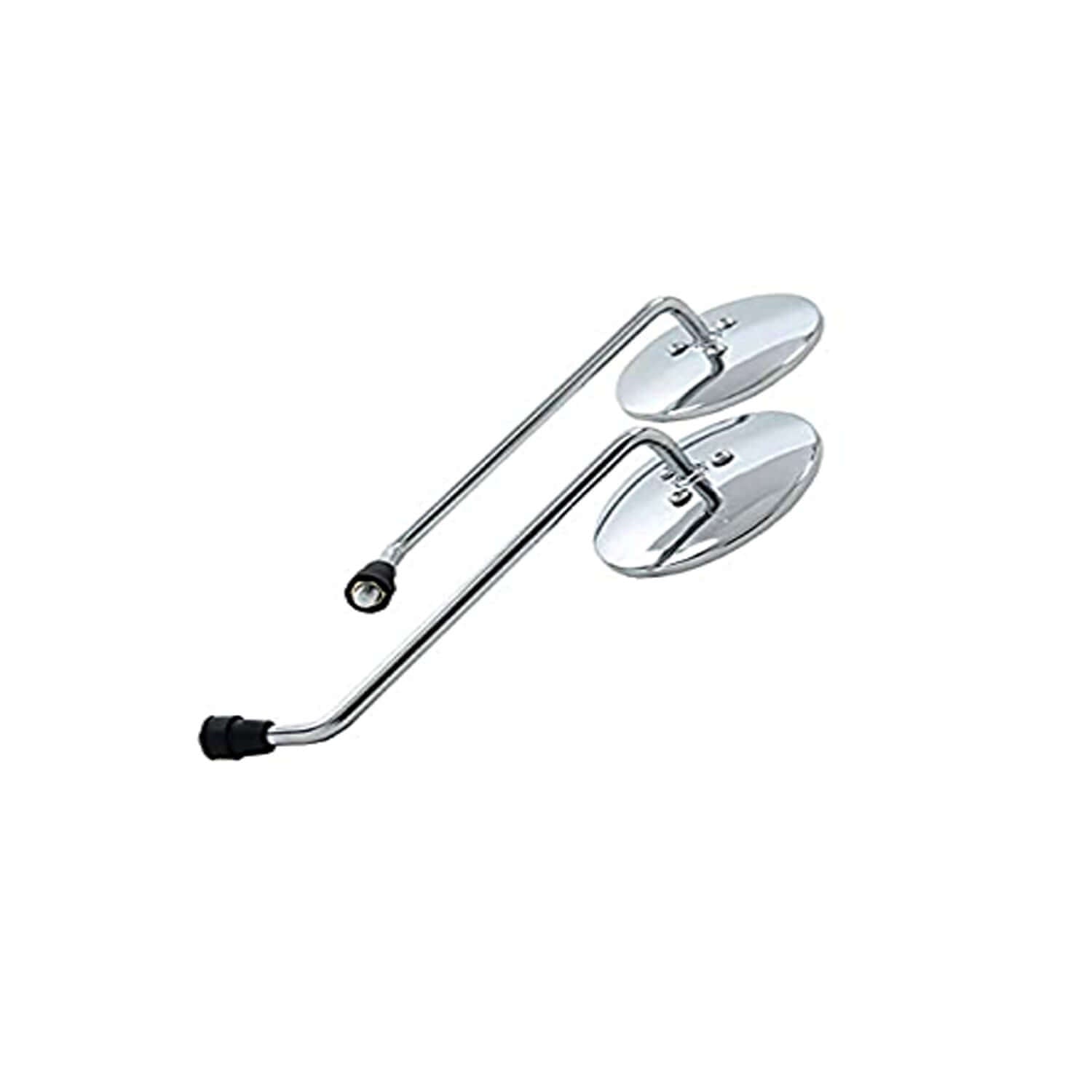 Buy Autobird round shape chrome rear view mirrors with yoke fitting in Bangalore