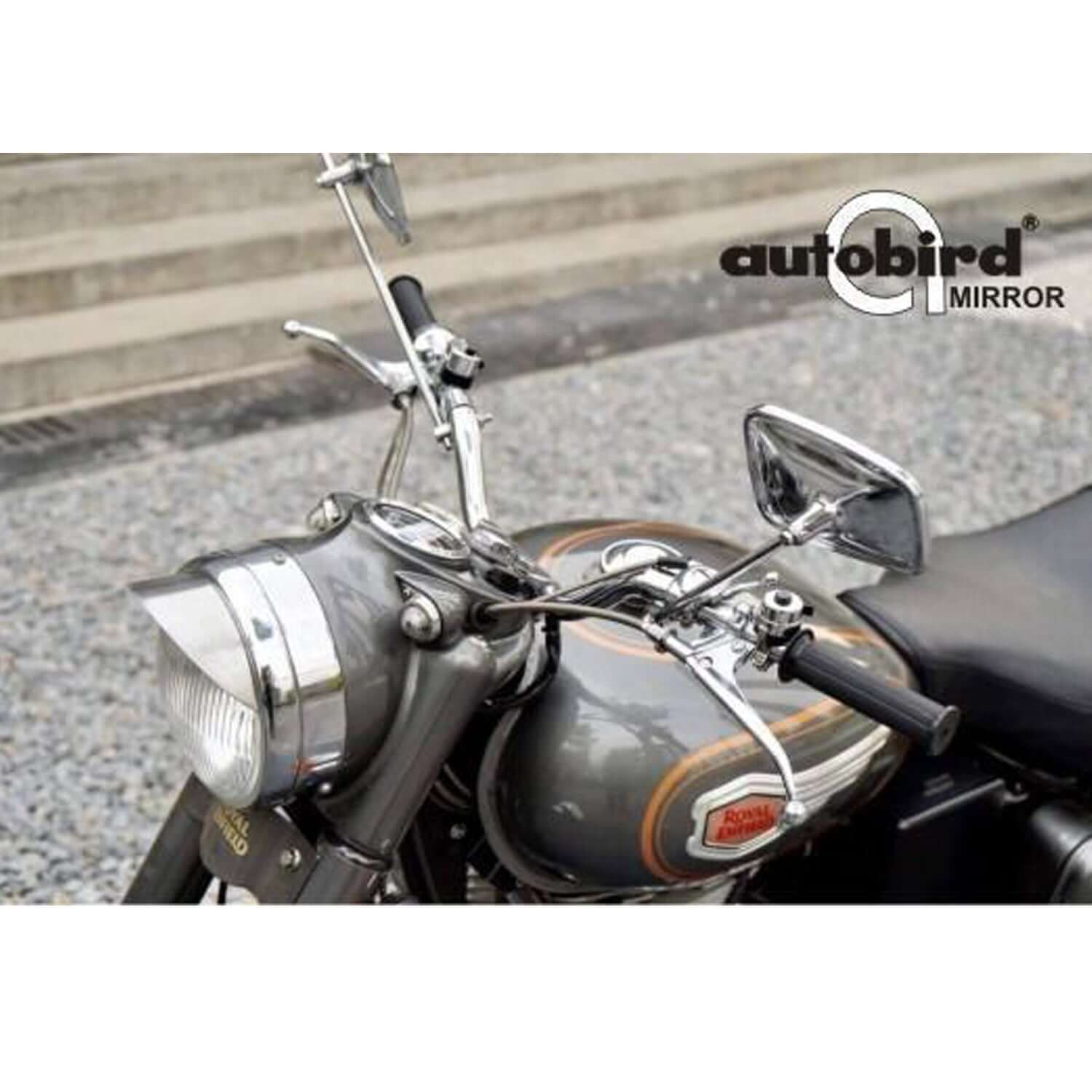 Durable Autobird yoke fitting stainless steel rear view mirrors for motorcycles in Bangalore