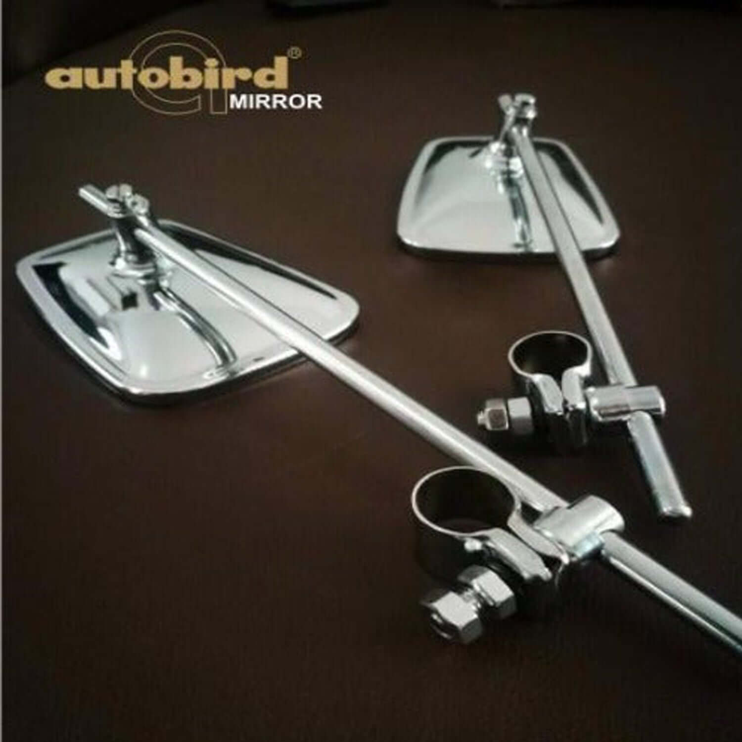 Autobird yoke fitting stainless steel rear view mirrors for Bajaj Avenger, Bullet, KB 100, RX 100, Discover (set of 2) chrome in Bangalore