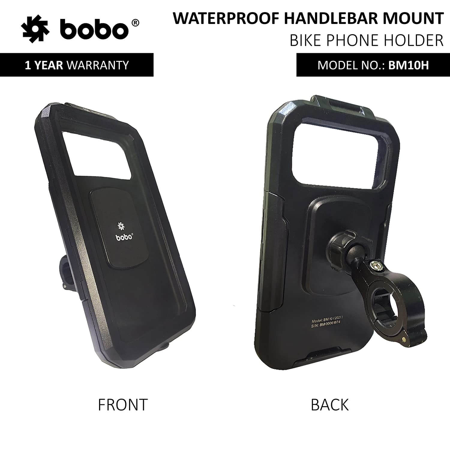 BOBO BM10H Handlebar Mount Fully Waterproof Bike/Motorcycle/Scooter Mobile Phone Holder Mount