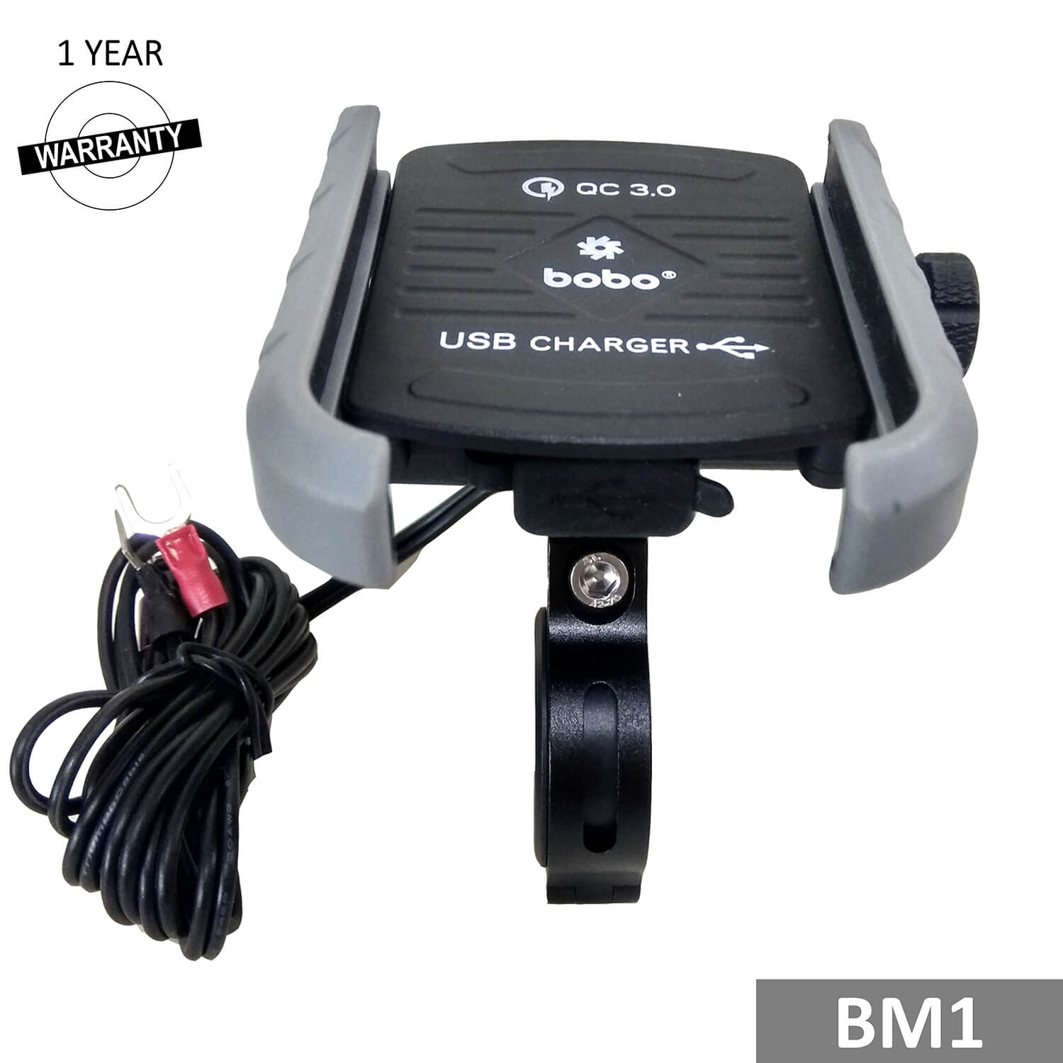 BOBO BM1 Jaw-Grip Bike Phone Holder (with fast USB 3.0 charger)