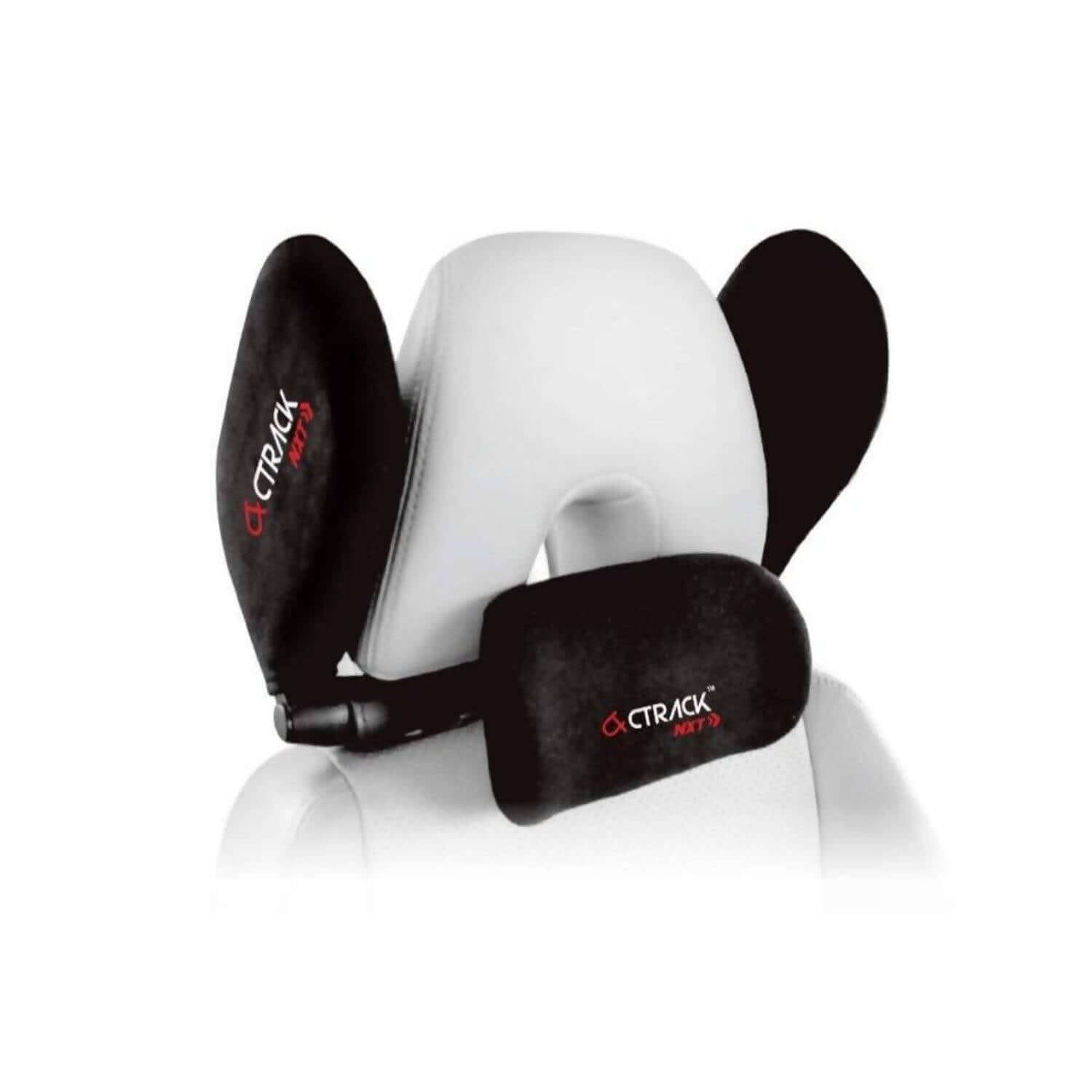 Ctrack Nxt 270° retractable adjustable cockpit memory foam headrest with neck cushion (black) in Bangalore