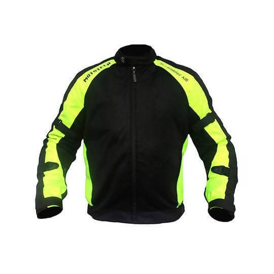 Scrambler Air Motorcycle Riding Jacket - Flourescent Green