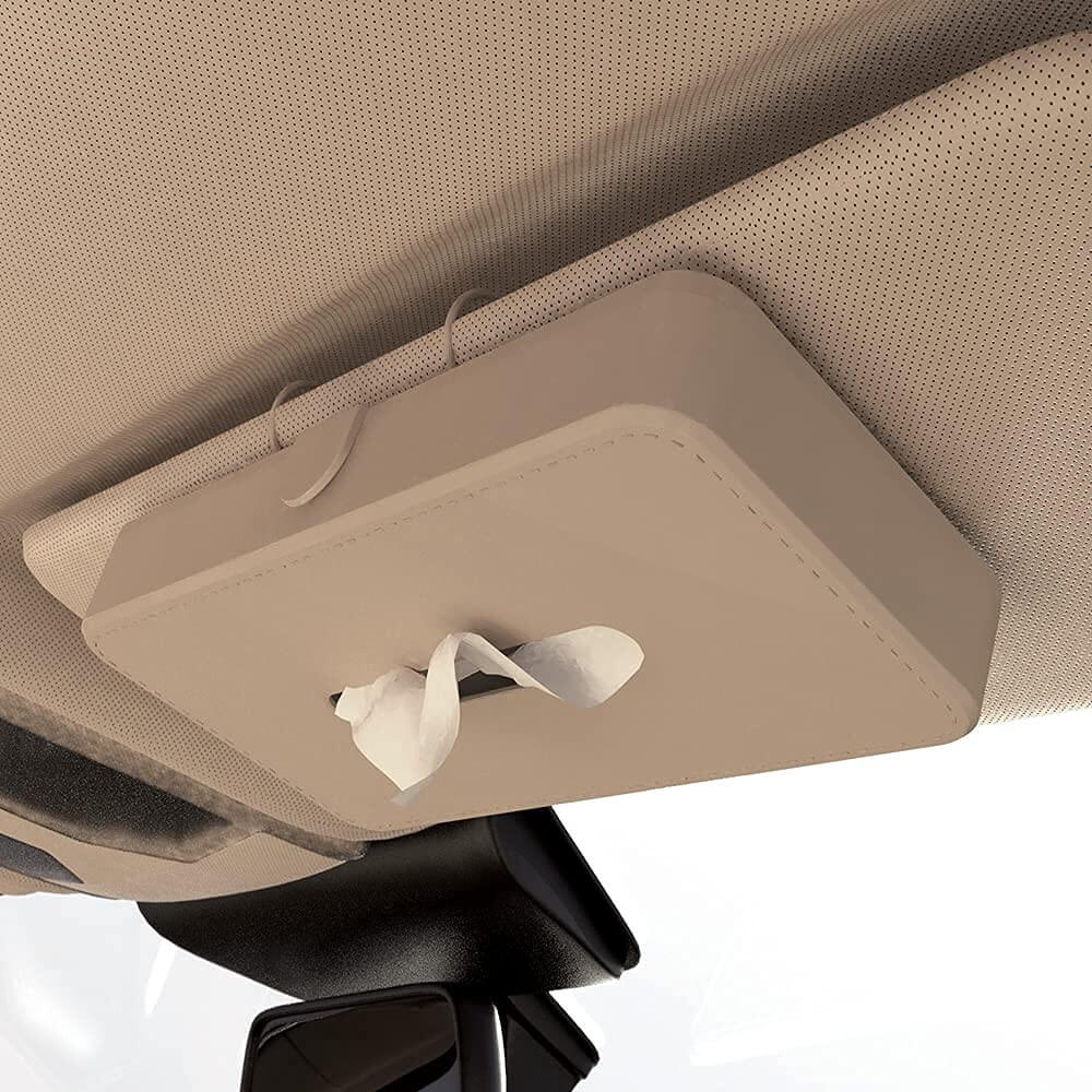 GFX Car Tissue Box Holder Universal Fit On Car Sun Shade (Beige) in Bangalore