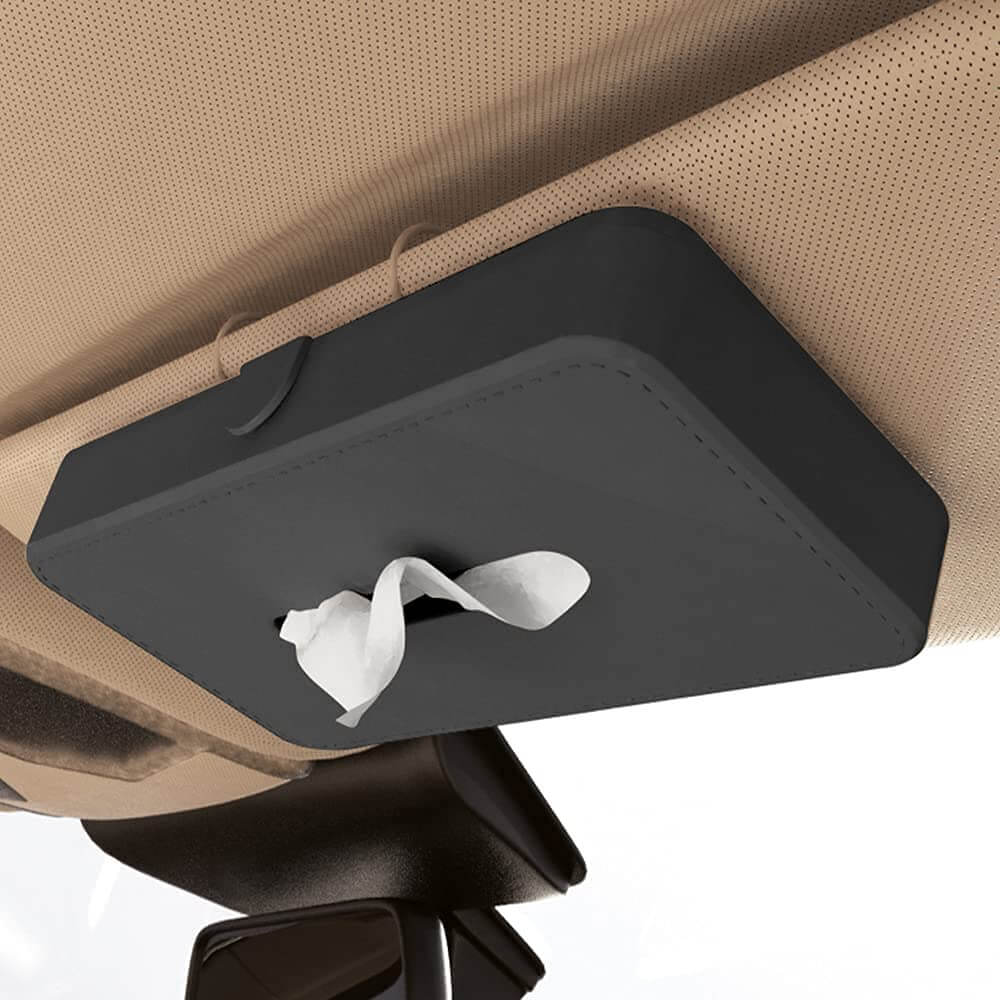 GFX Car Tissue Box Holder Universal Fit on Car Sun Shade (Black) in Bangalore