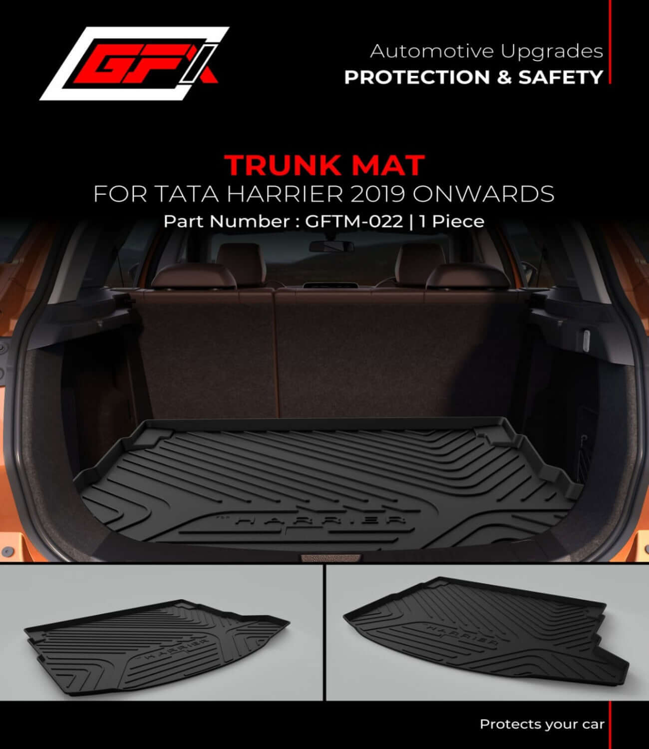 GFX Car Trunk BootDicky Mat For Tata Harrier (2019 Onward)