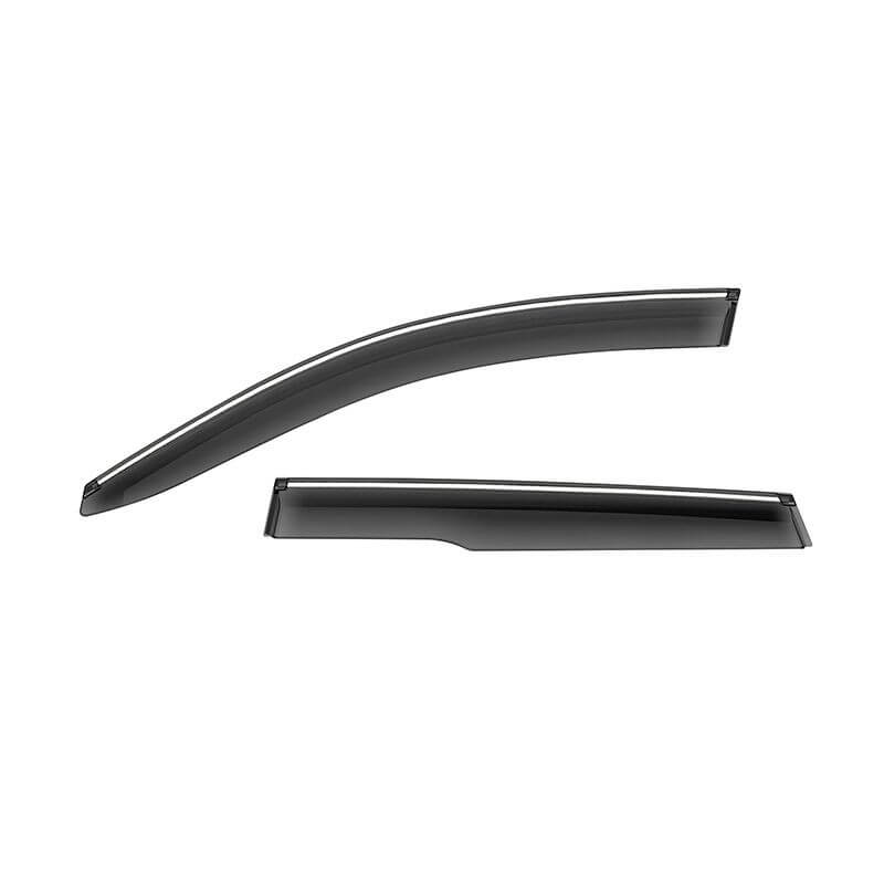 GFX Car Window Door Wind Visor with Silver Chrome Line for Tata Harrier (2019 Onwards) (Set of 4 Pcs.)