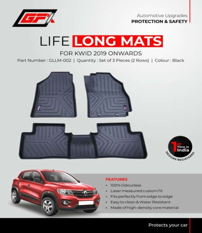 GFX Renault Kwid 2019 Onwards Life Long Floor Mat in Bangalore