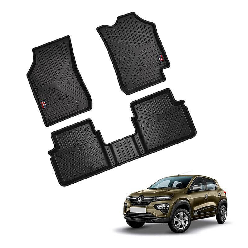 GFX Life Long Car FloorFoot Mat For Renault Kwid 2019 Onwards  (Set of 3 Pcs)