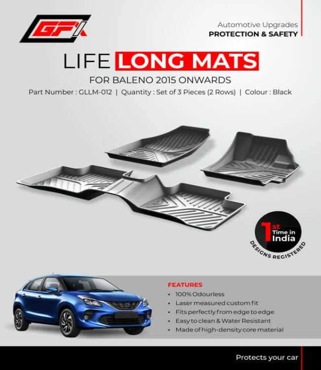 GFX Maruti Suzuki Baleno 2015 Onwards Life Long Floor Mats in Bangalore