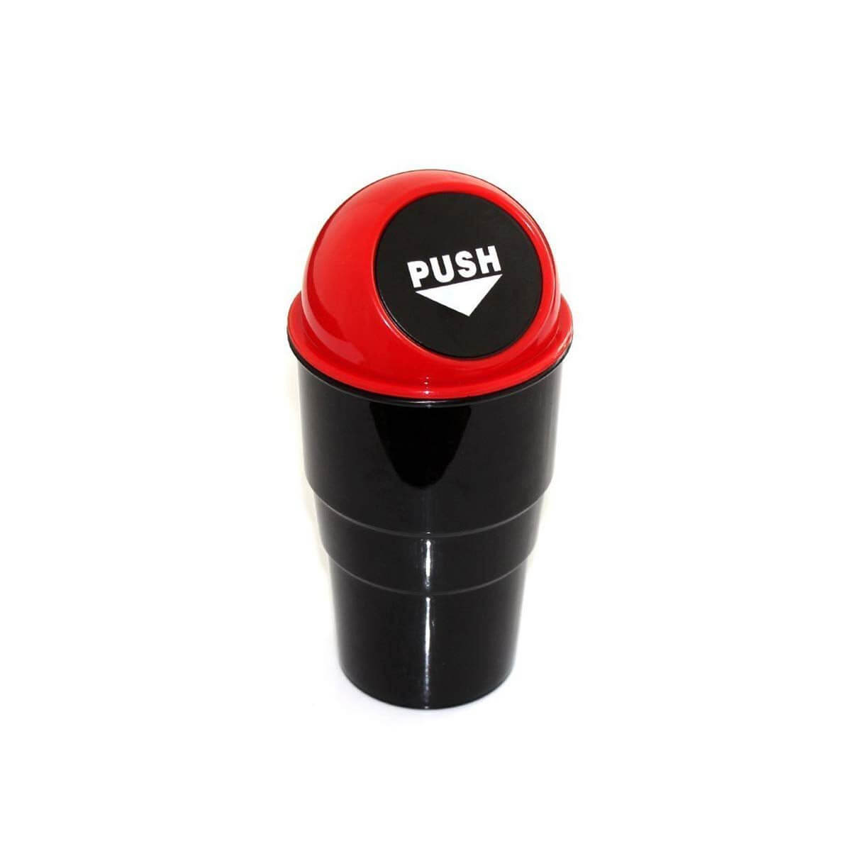 GFX Mini Car Trash Bin Can Holder Dustbin (Red) (pack of 2)