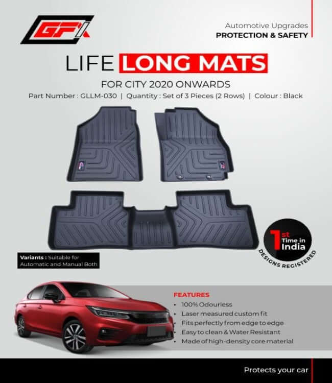 GFX Honda City 2020 Onwards Life Long Floor Mats  in Bangalore