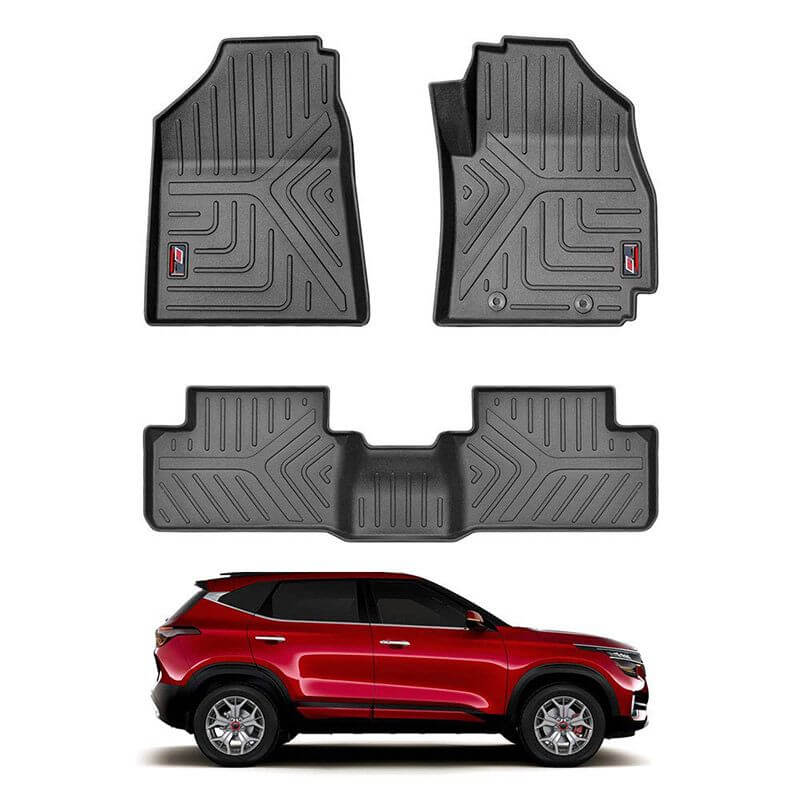 Buy GFX Kia Seltos 2019 Onwards Life Long TPV Floor Mats in Bangalore