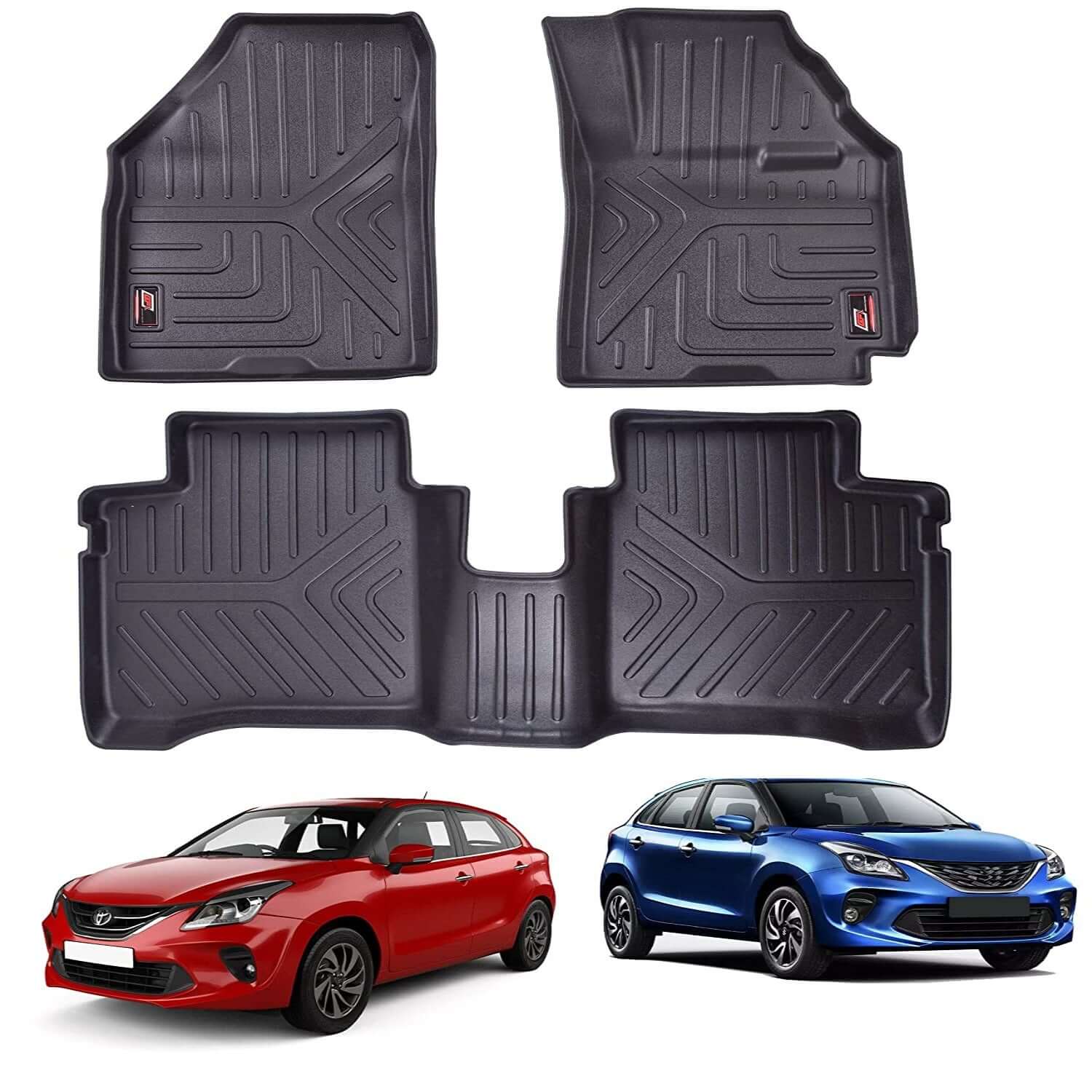 Buy GFX Toyota Glanza 2019 Onwards Custom Fit LLM LifeLong TPV Mats in Bangalore
