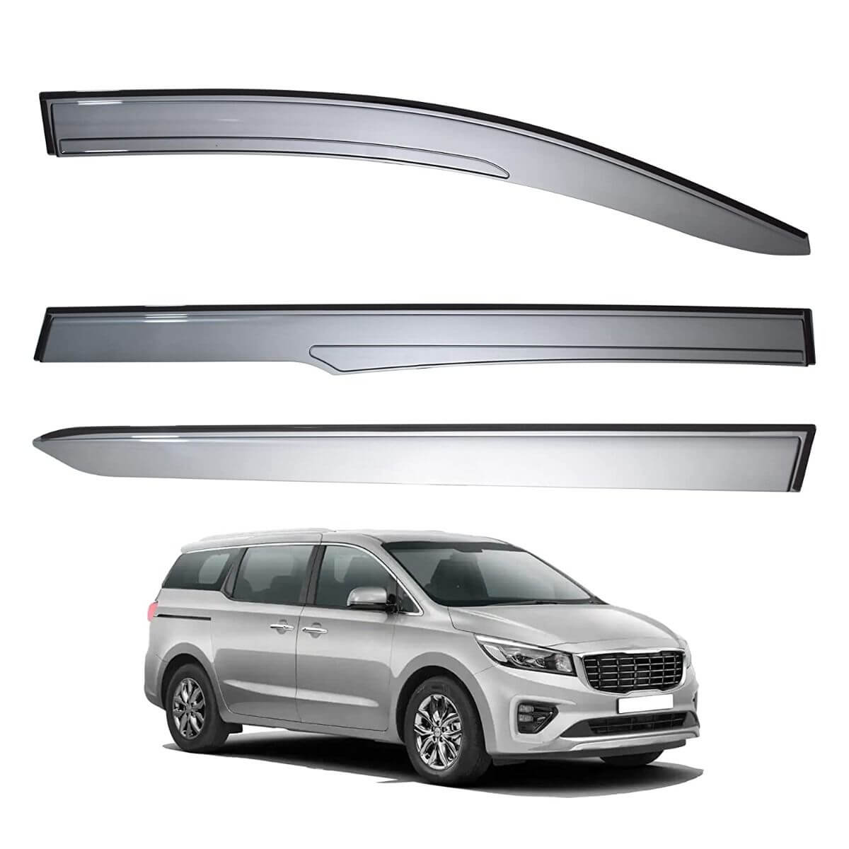 Galio Car Door Visor Window Deflector For KIA Carnival (2020 Onward) (Set of 6 pcs)