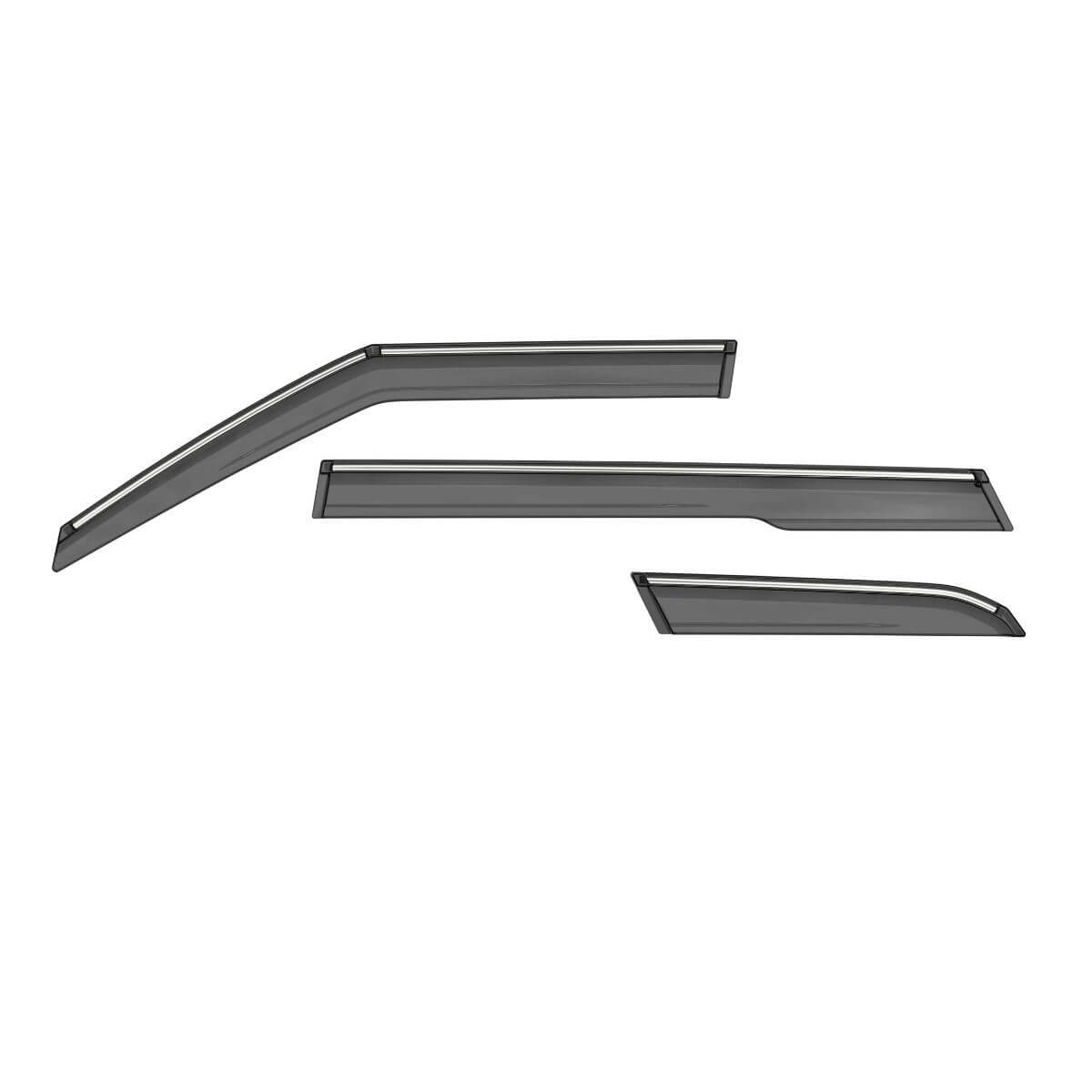 Galio Car Door Visor With Silver Line For Kia Carens (2022 Onward) (Set of 6 pcs)