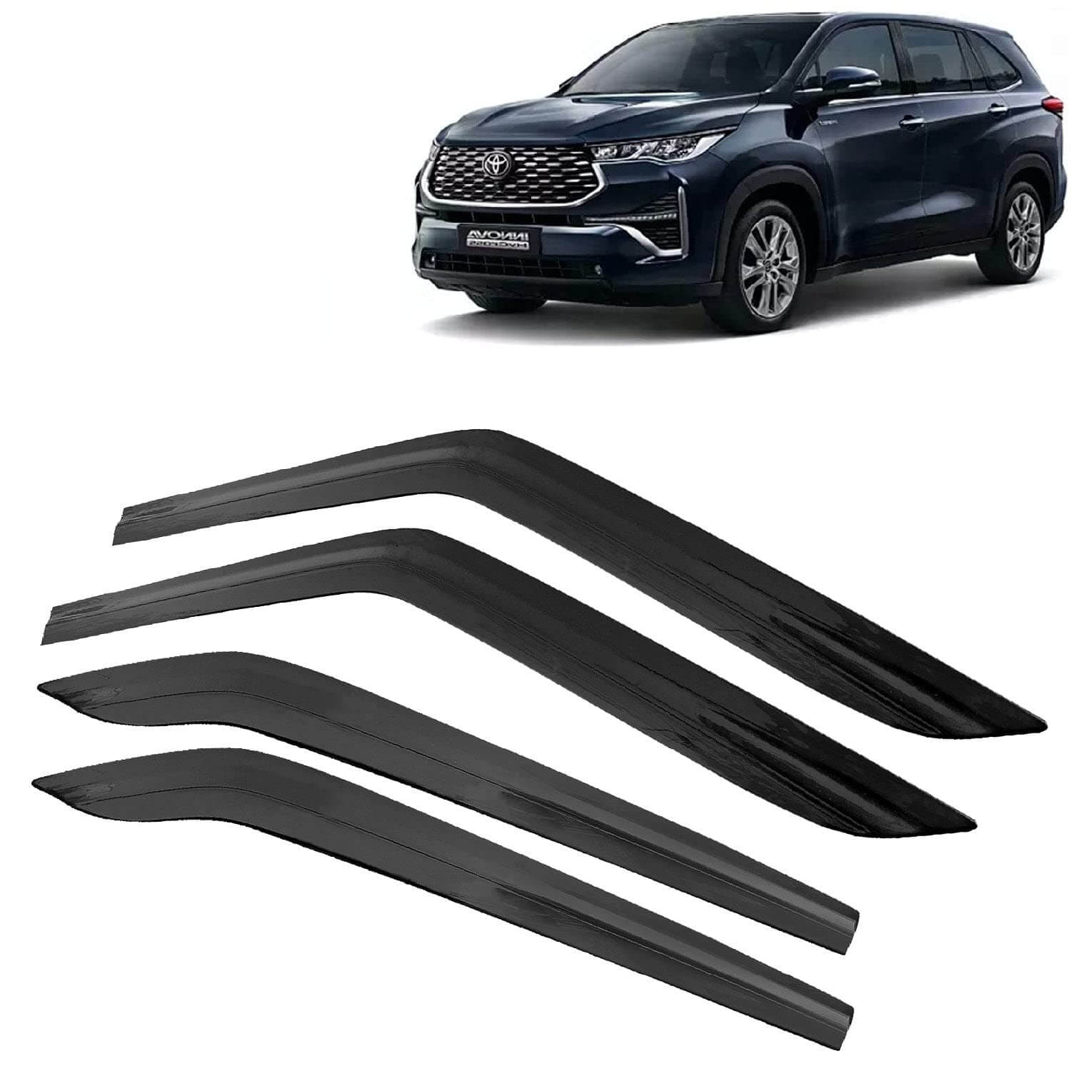 Galio Car Door Wind Visor For Toyota Innova Hycross (2023) (Set of 4 pcs.)