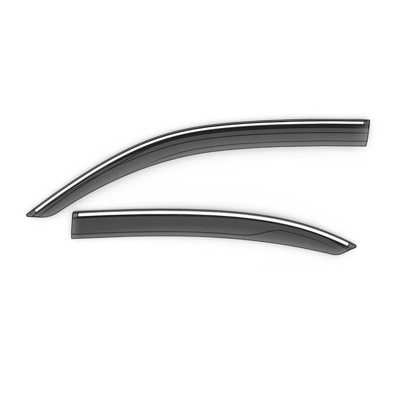 Galio Car Door Wind Visor With Silver Chrome Line For Honda Amaze (2018 onwards) (Set of 4 Pcs.)