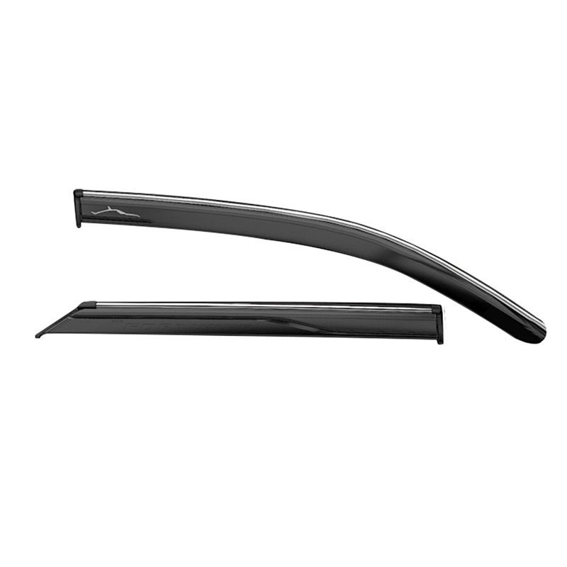Galio Car Door Wind Visor With Silver Chrome Line For Toyota Fortuner (2016 Onward)