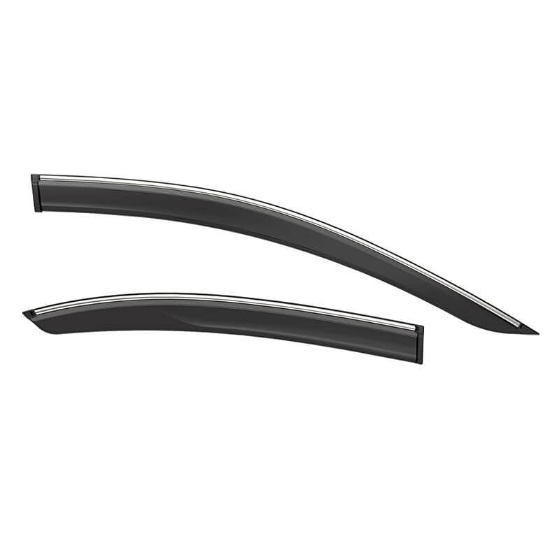 Galio Car Door Wind Visor With Silver Chrome Line For Toyota Yaris (2018 Onward) (Set of 4 pcs.)