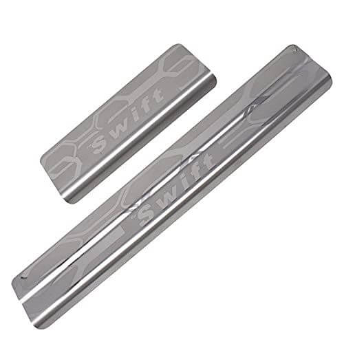 Galio Car Footsteps Sill Guard Stainless Steel Scuff Plate For Maruti Suzuki Swift (2018 onwards) (Set of 4 Pcs.)