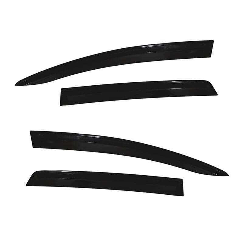 Galio Car Window Door Wind Visor With Silver Chrome Line for Honda WR-V (2017 onwards)