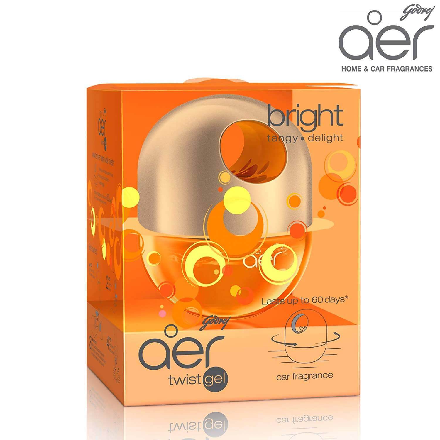 Godrej aer twist, Car Air Freshener - Bright Tangy Delight (45g)