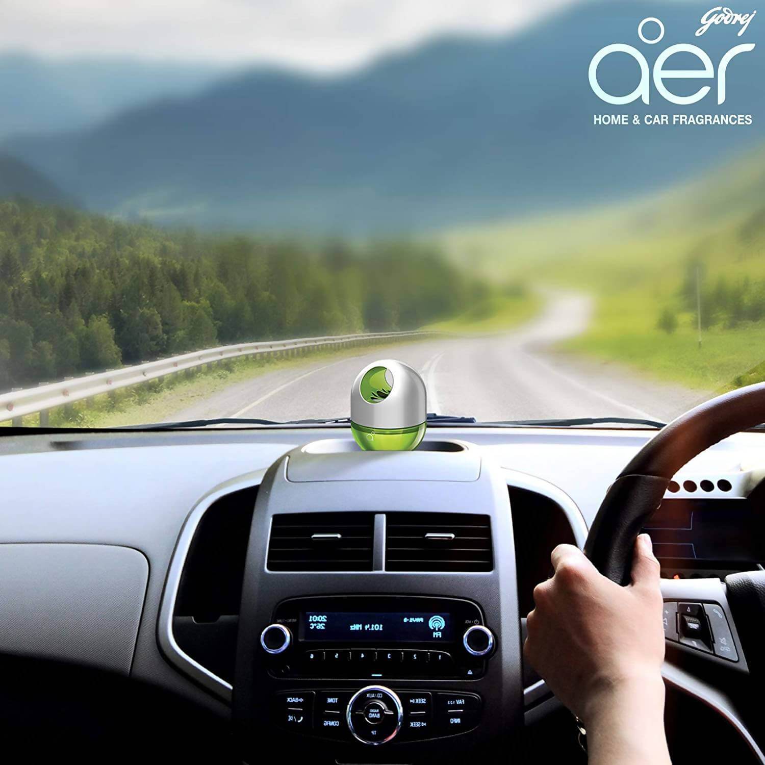 Godrej aer twist, Car Air Freshener - Fresh Lush Green (45g)