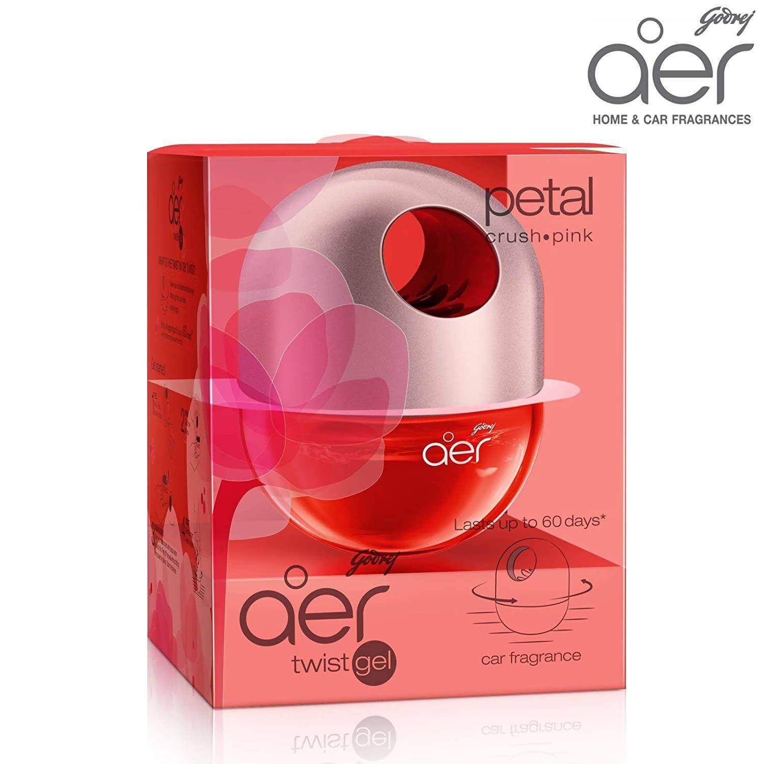 Godrej aer twist, Car Air Freshener - Petal Crush Pink (45g)