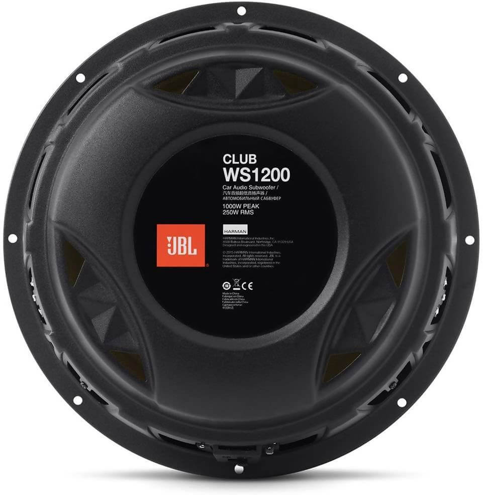 JBL CLUB WS1200BLK - 12” Shallow mount subwoofer