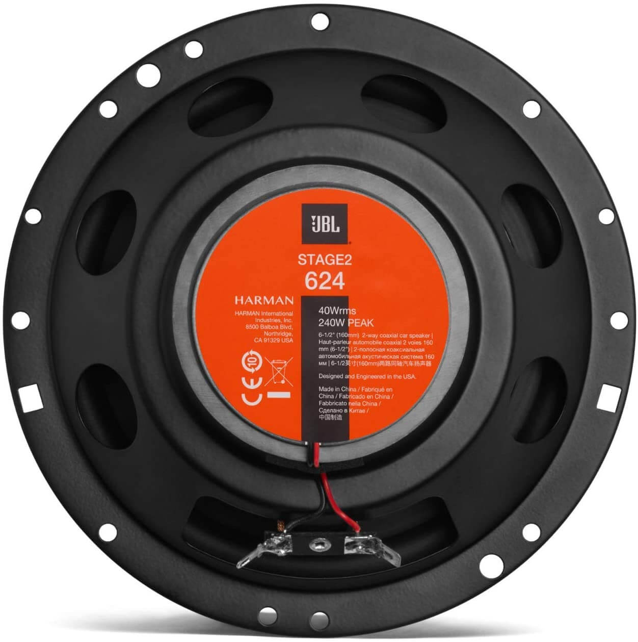 JBL Stage2 624 6-12 (160mm) Two Way Coaxial Car Speaker