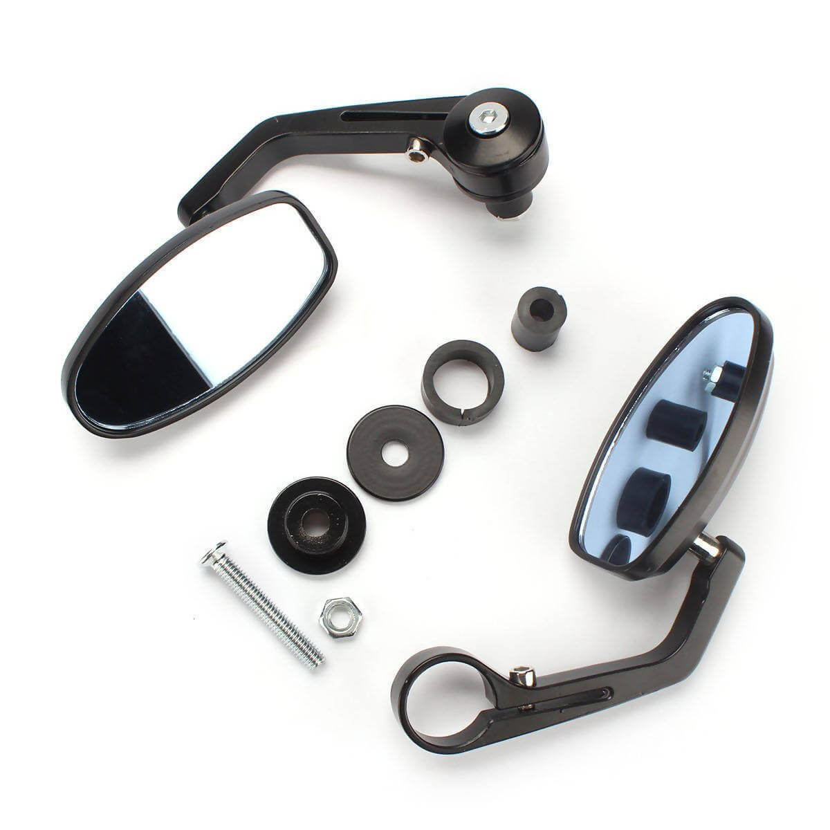 Buy universal manual rear view mirror oval shape for bikes in Bangalore