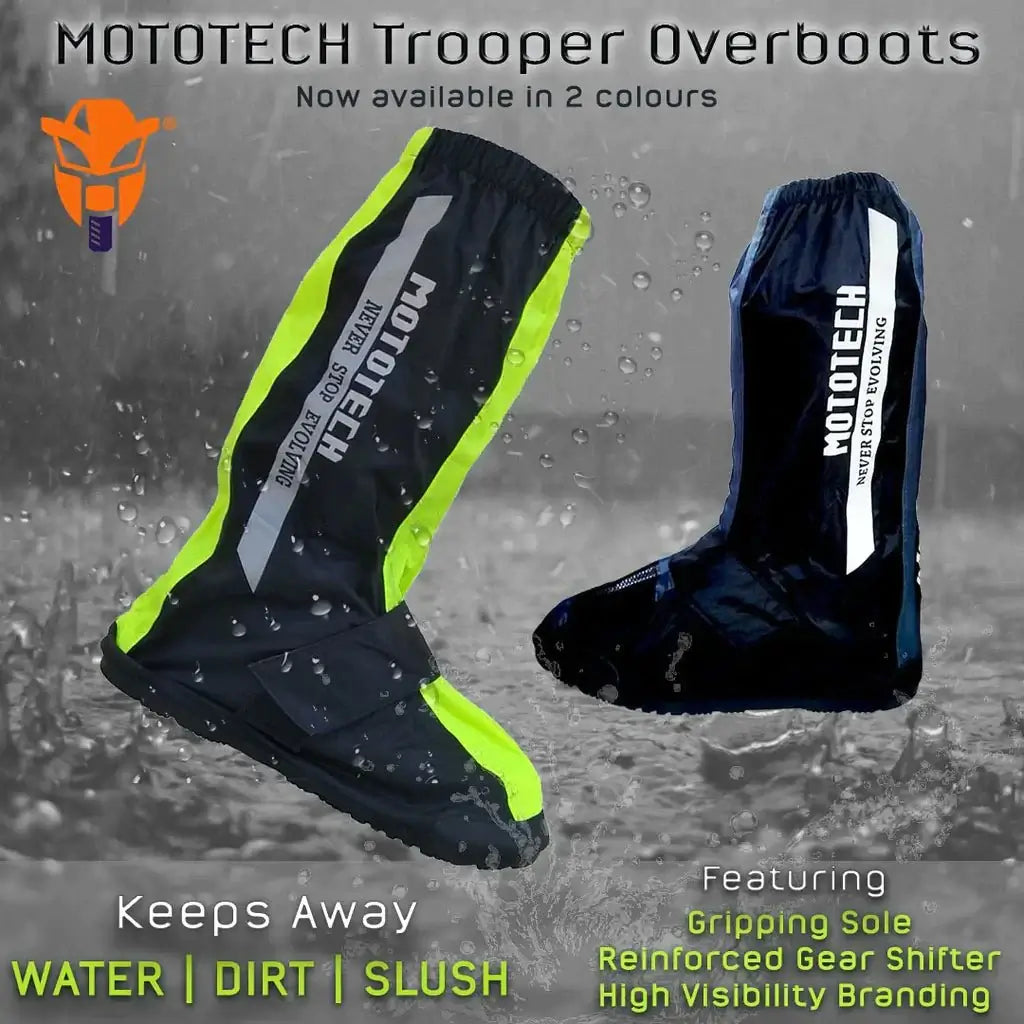 MotoTech Trooper Boot Covers Fluo Green Overboots