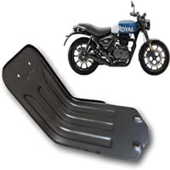 Motocare Metal Premium Heavy Quality Engine GuardSumpBash Plate For Royal Enfield Hunter 350 cc (Black)