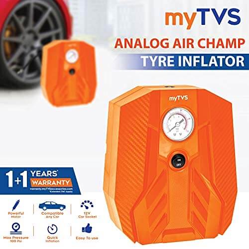 Best car tyre inflator - MyTVS TI-15 Airchamp in Bangalore