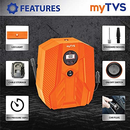 Buy MyTVS TI-16 auto stop car tyre inflator in Bangalore