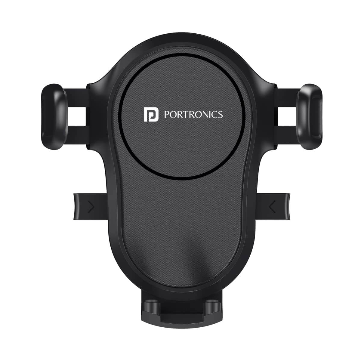 Portronics Clamp Y Adjustable Car Mobile Holder (Black)