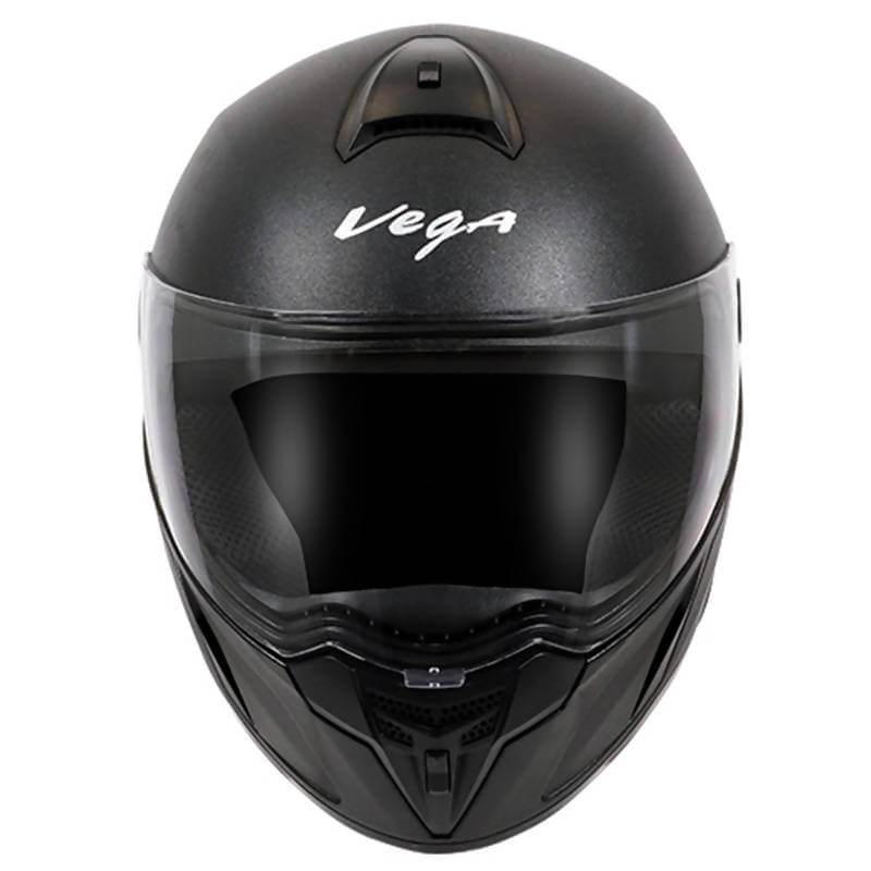 Vega Evo Leather Finish Black Helmet