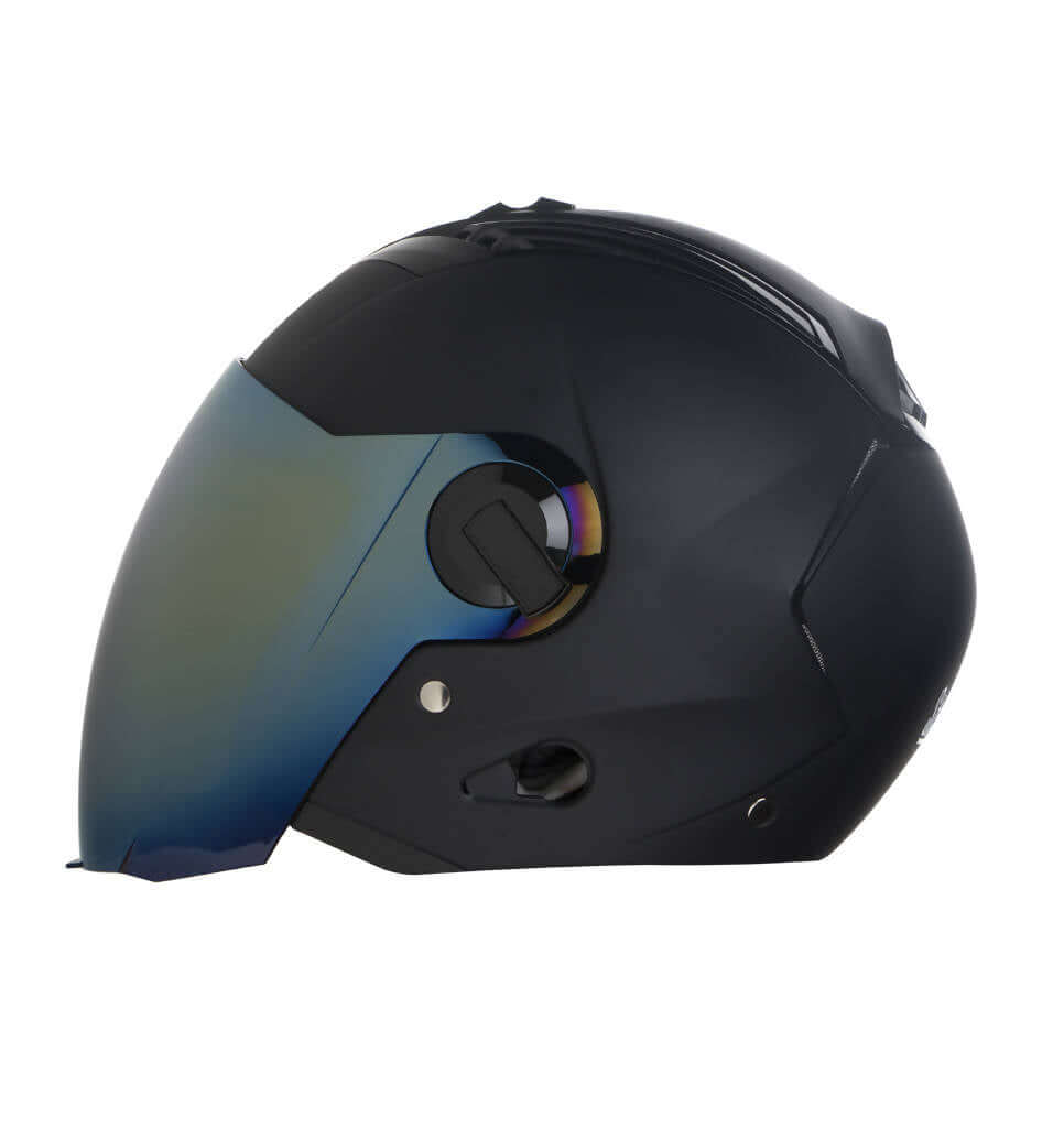 High Quality Steel Bird Air SBA-3 Helmet with Golden Visor (Black) in Bangalore