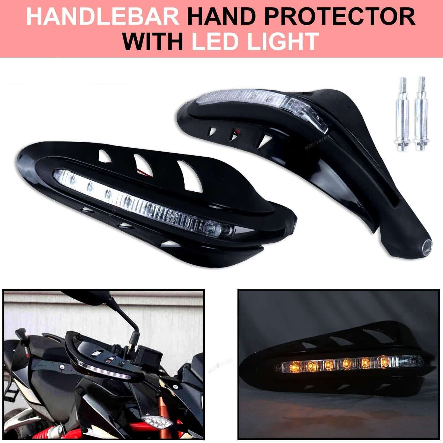 Generic Universal Handle Guards With Indicators For All Bike and Scooters