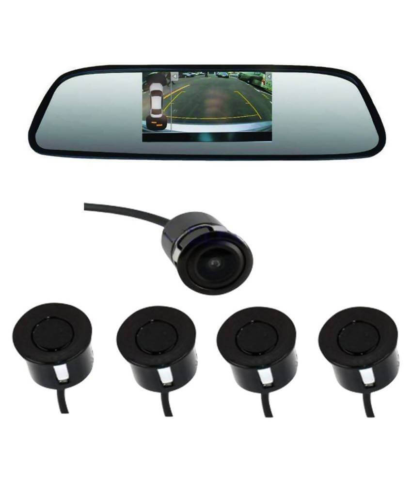 Worldtech WT-TFT471RT Rear View Mirror With Reverse Camera and Parking Sensor System