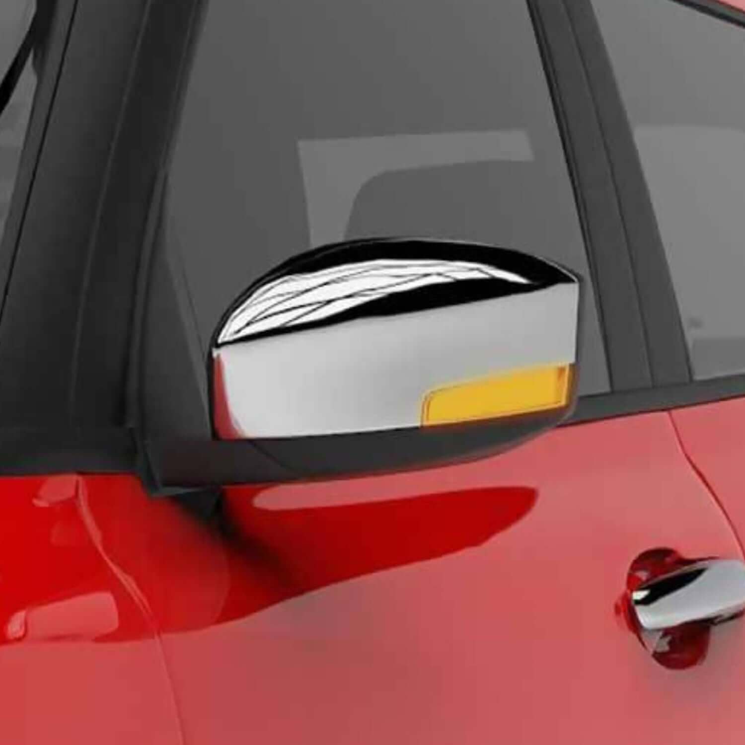 Galio Chrome finish Outside Rear View Mirror (ORVM) Cover with Indicator Cut For Maruti Suzuki Swift 2018