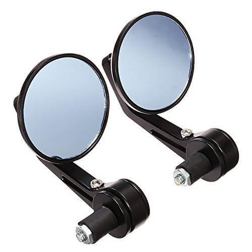 Buy Guance round bar end rear view mirrors for Royal Enfield motorcycles in Bangalore