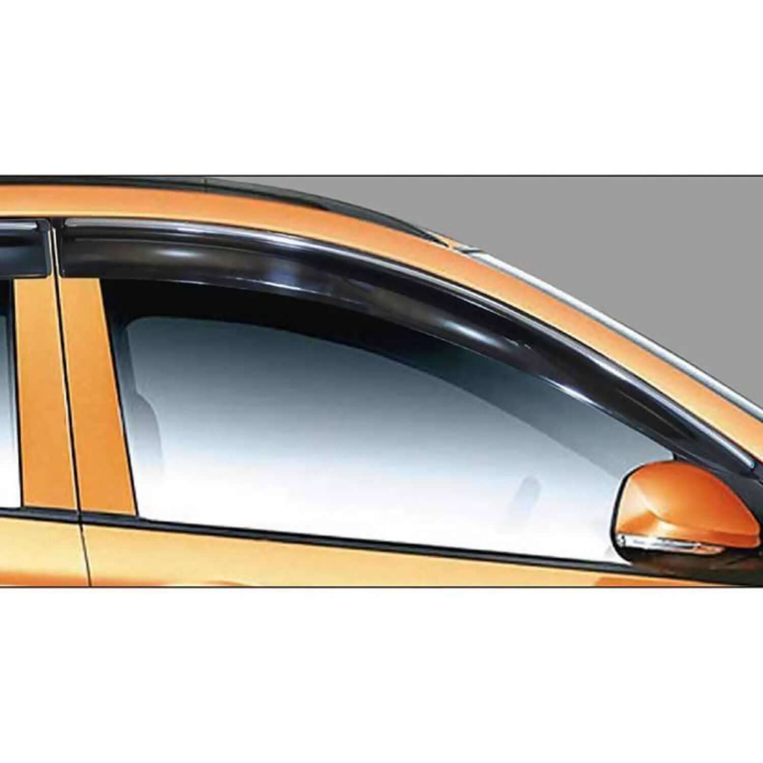 Galio Car Door Wind Visor With Silver Line For Hyundai i-10 Grand (2014 TO 2023)