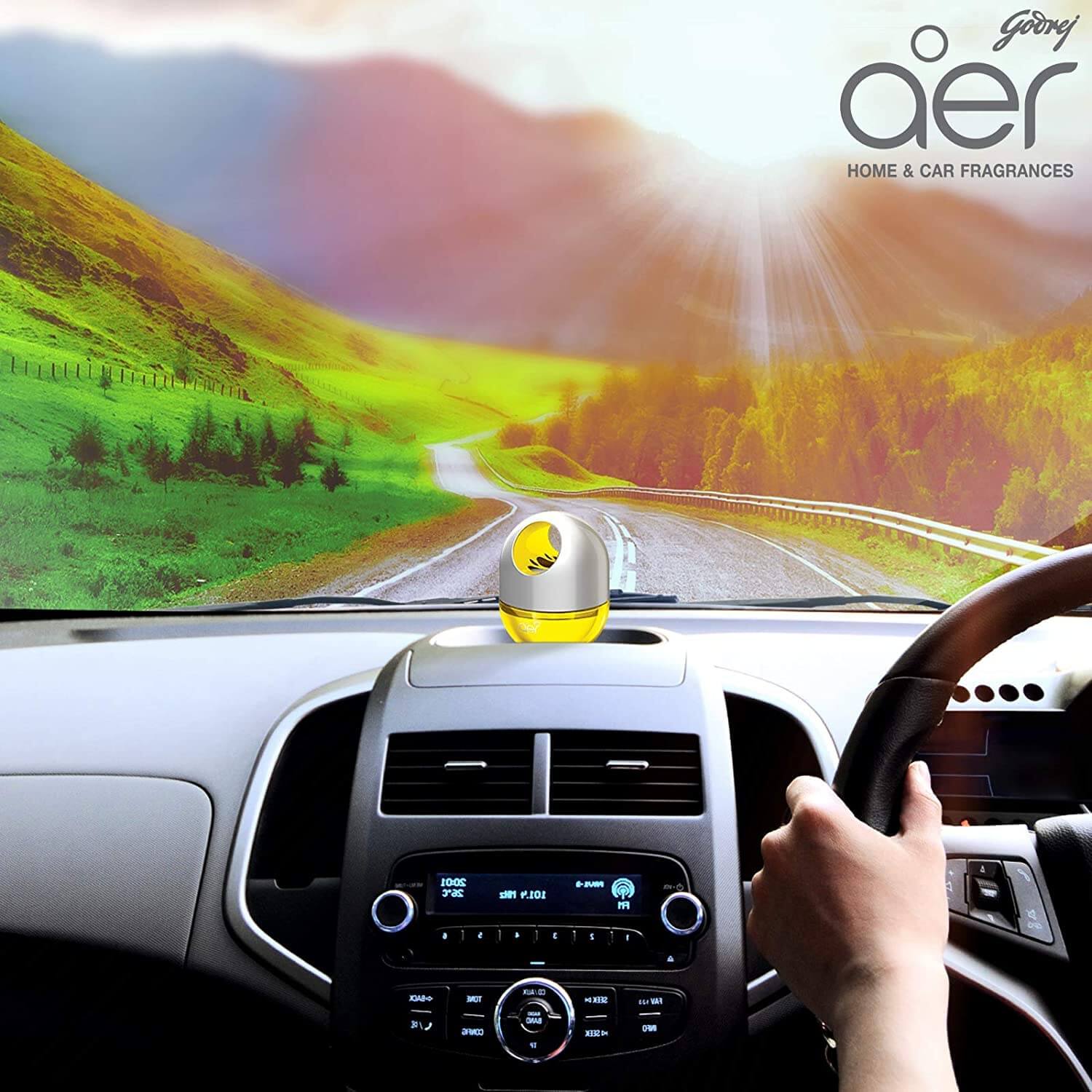 Godrej aer twist, Car Air Freshener - Fresh Lemon Sunny Citrus Blast (45g)