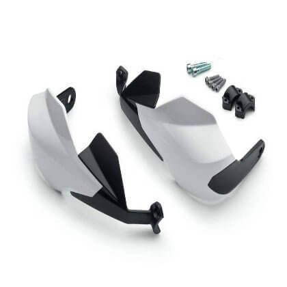 JB Racing Universal Handle Bar Hand Guards For All Bike Models (White)