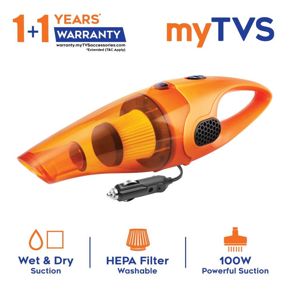 Durable myTVS 12v High Suction Power Wet and Dry Car Vacuum Cleaner available in Bangalore