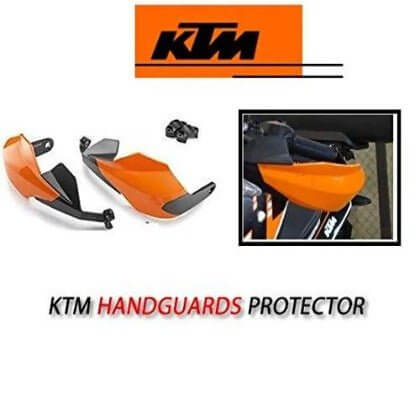 JB Racing Universal Hand Guards Protector For KTM, Yamaha, Honda, Bajaj, Hero, Royal Enfield Models(Orange)